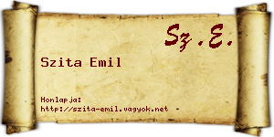 Szita Emil névjegykártya